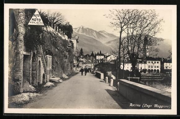 Ansichtskarten: Ascona /Lago Maggiore, Strassenpartie mi – Gebraucht aus Berlin von bartko-reher