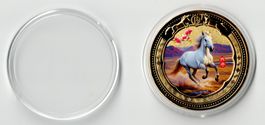 Pferd_Medaille 2_Gedenkmedaille in Schutzkapsel