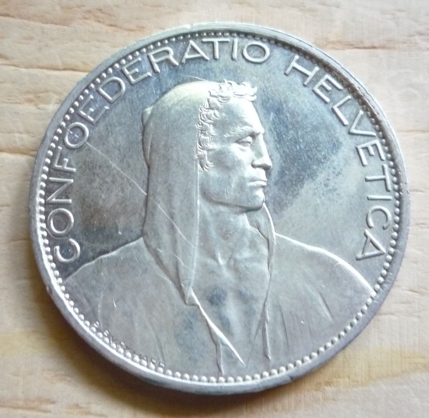 Tutti le monete: 5 Franken 1924, stgl., Kat. 2600.-- – Usato da Rieden SG venduto da Sammelfreund 1