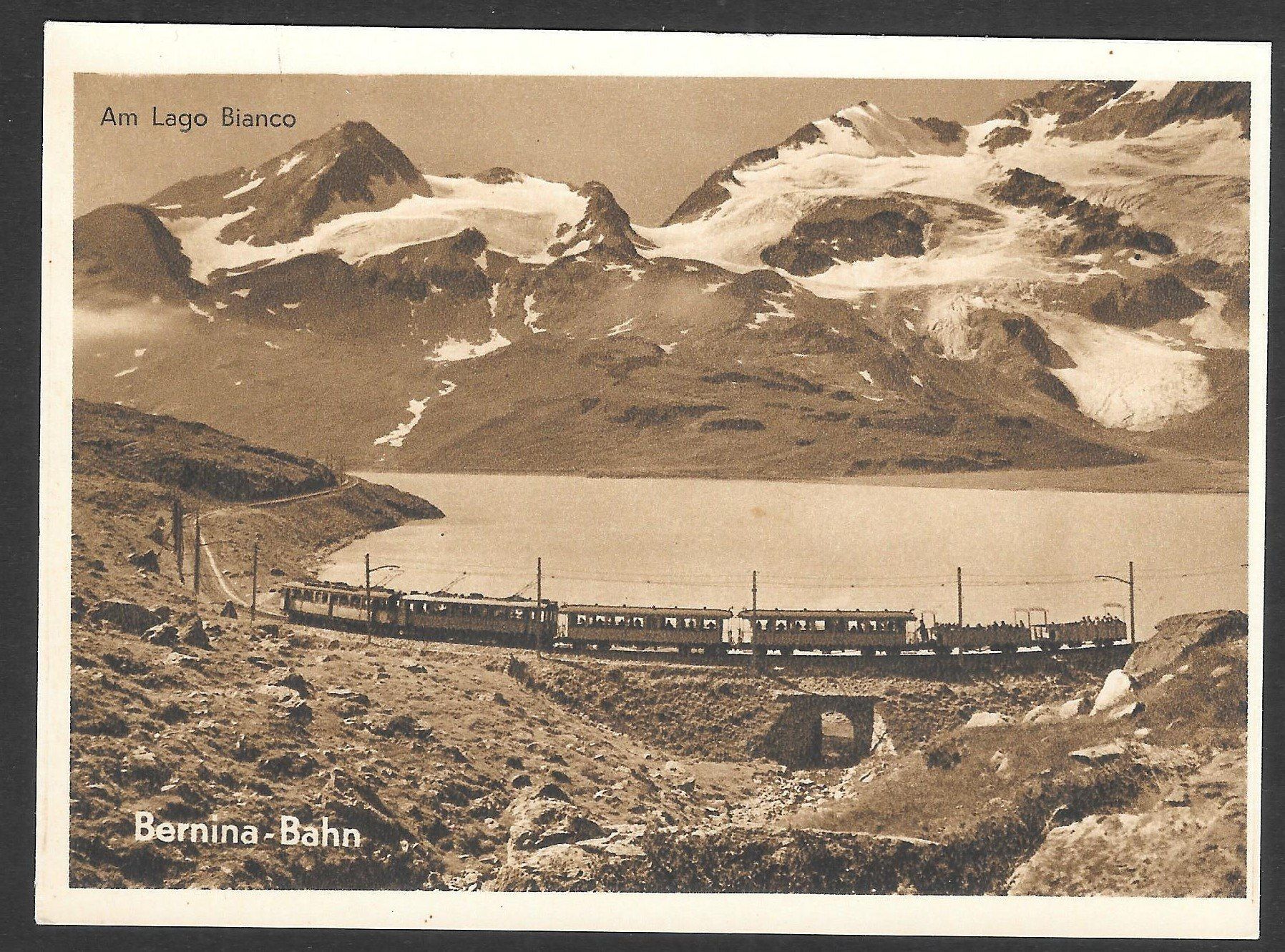 Cartoline postali: Bernina-Bahn am Lago Bianco – Usato da Olten venduto da clotaldi