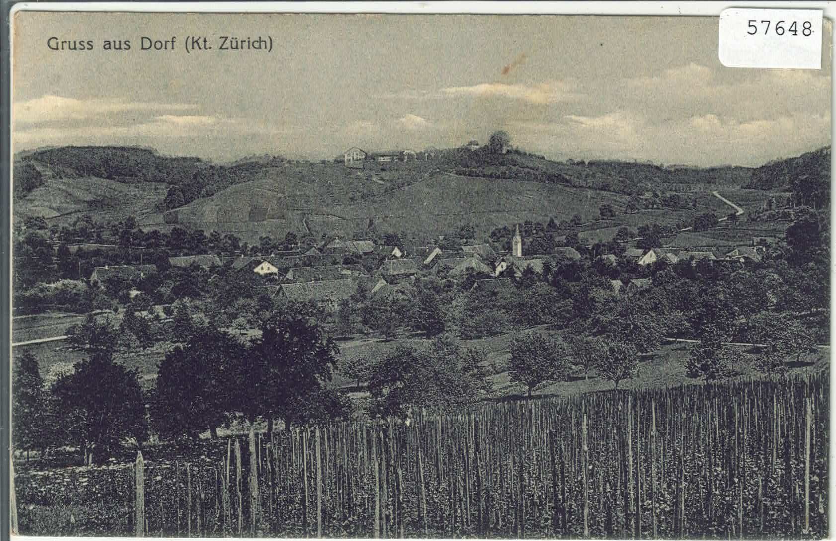 Cartoline postali: Gruss aus Dorf ZH - Generalansicht – Usato da Ettingen venduto da Kartenplanet