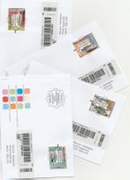 15-18 jeweils als Einschreiben 0500 und FDC