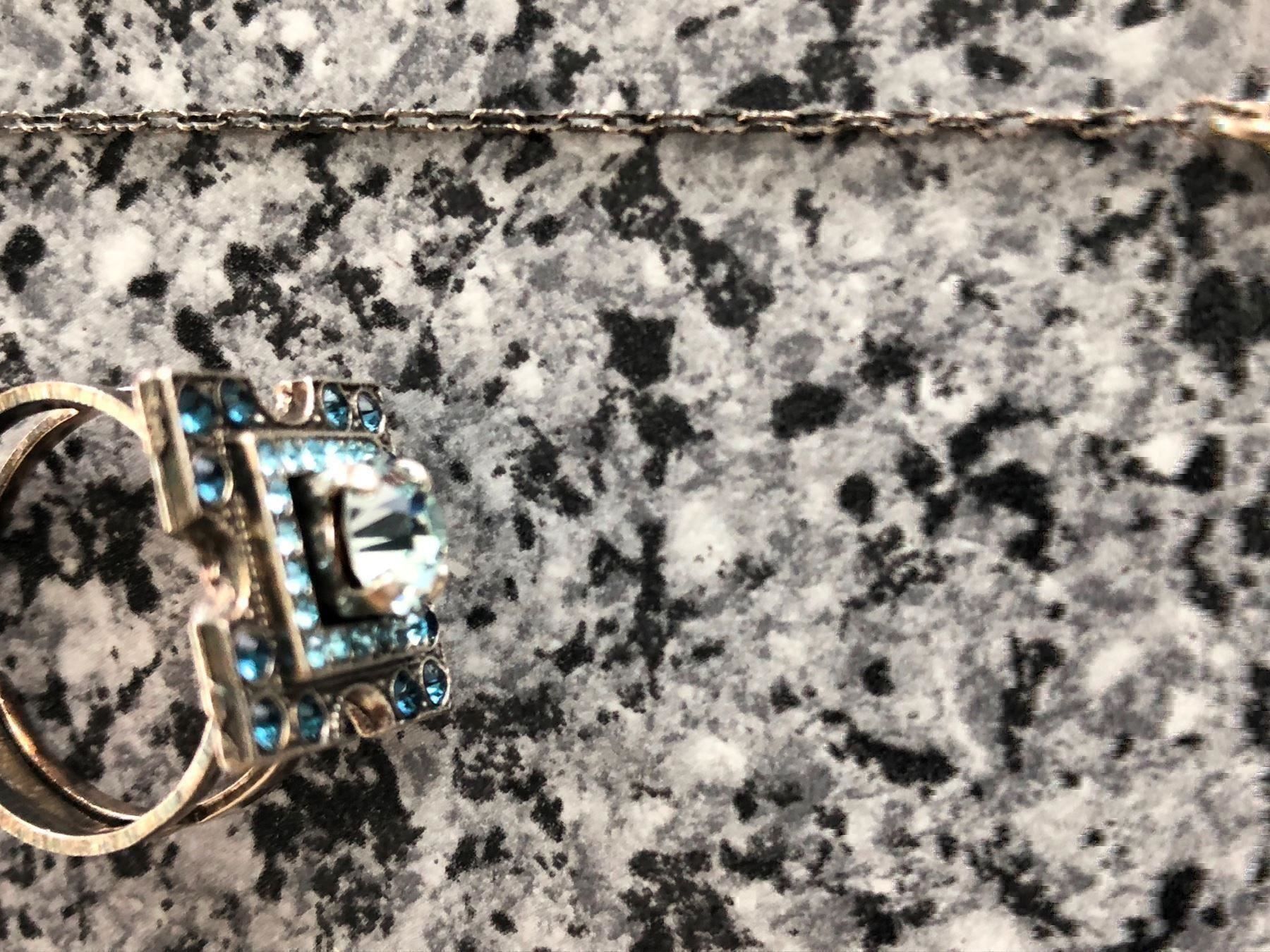 Anelli: VERSPIELTES SILBER DUO MIT BLAUEN STEINE – Usato da Meggen venduto da Meggeni 2