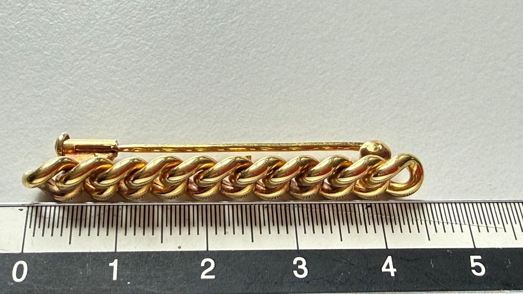 Broches & Aiguilles: Brosche, Panzer-Muster, 750er Gold, Vintage – D'occasion à Zürich par leo0105 3