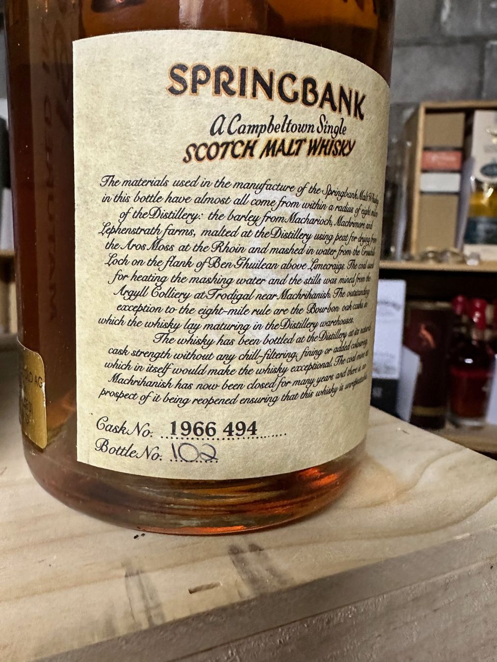 Springbank Spirituosen: Springbank 1966 54.4 Vol% – Neu (gemäss Beschreibung) aus Sachseln von jpw_h66w 4