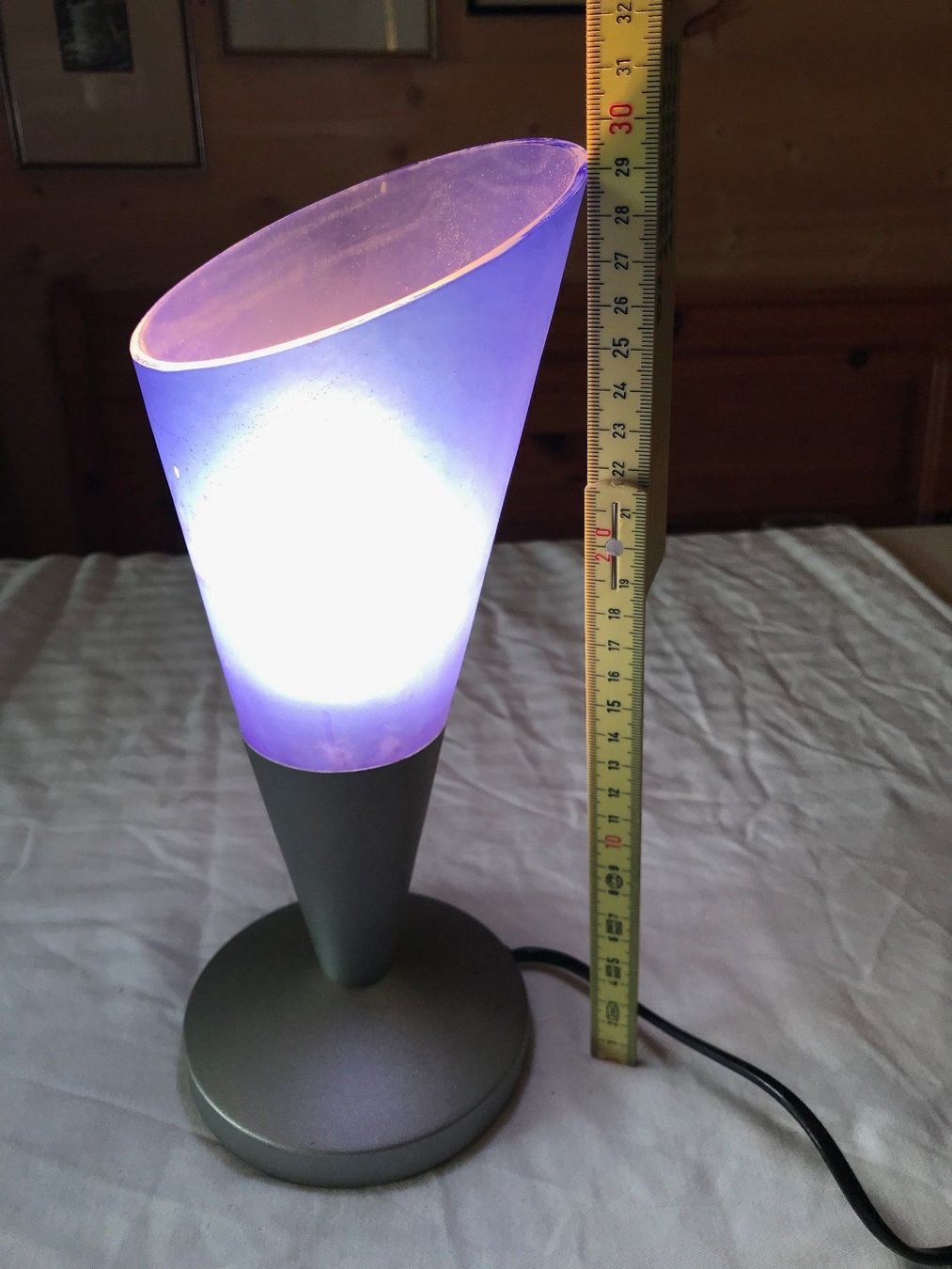 Lampade: Lampe en verre bleu – Usato da Ste-Croix venduto da BuffetSC 2