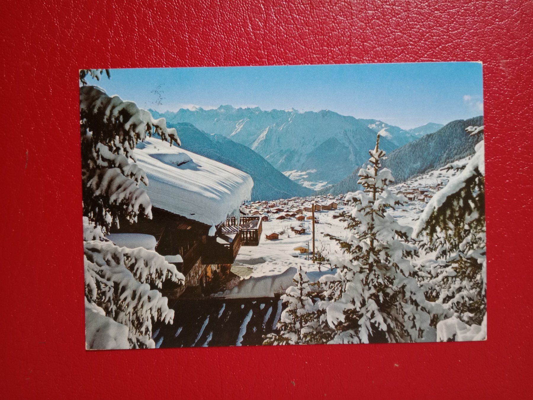 Ansichtskarten: Verbier Wallis Teilansicht Winter 1981 – Gebraucht aus Küttigen von Melisch1000
