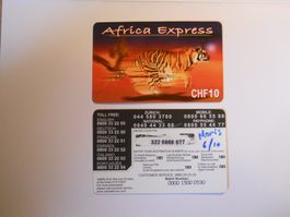 Africa Express Telefonkarte CHF10