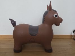 Hüpf Pferd braun Kinder Spielzeug guter Zustand