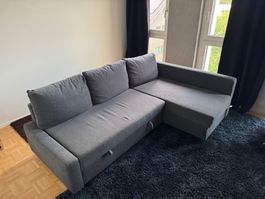 IKEA FRIHETEN Eckbettsofa mit Bettkasten – Dunkelgrau