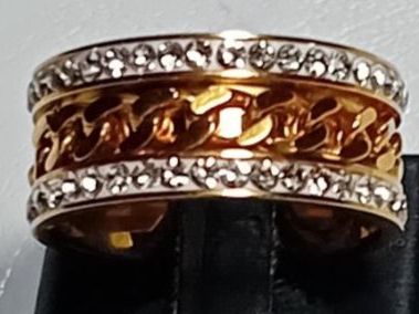 Anelli: ring edelsthal vergoldet,,,glanzig – Nuovo (secondo la descrizione) da Basel venduto da bij_5hqd