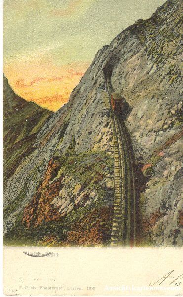 Cartoline postali: Pilatusbahn + 1904 TOP – Usato da Emmenbrücke venduto da teestube