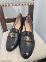 Elegante Lauren Ralph Lauren Pumps Leder schwarz Grösse 38.5