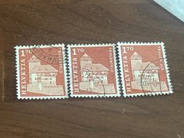 Briefmarken Helvetia 1.70 Frauenfeld 3 Stck.