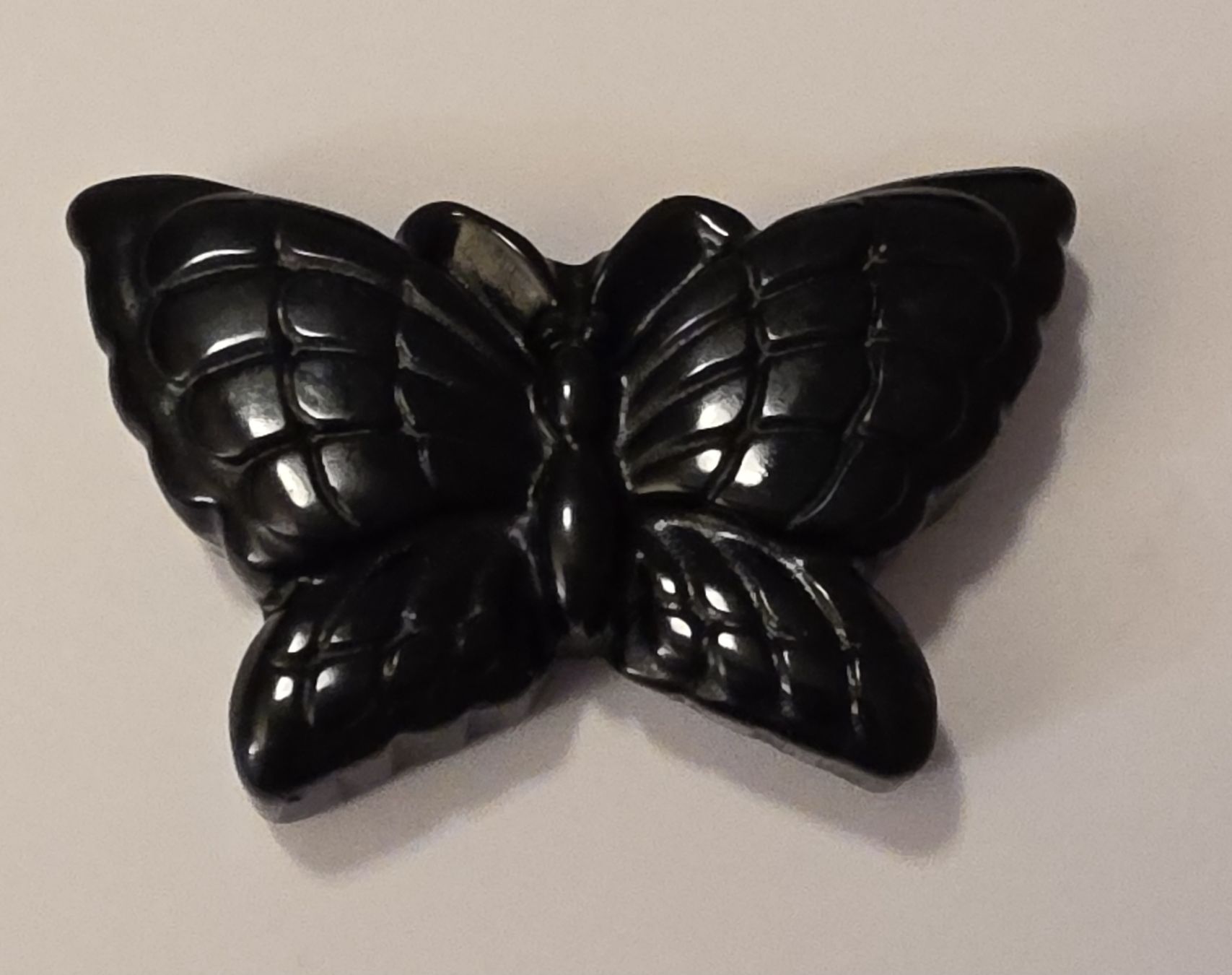 Minerali & Pietre curative: Obsidian Schmetterling Figur 5x3x1cm. – Nuovo e nell'imballaggio originale da Menziken venduto da Mirager