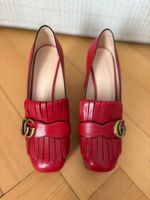 Gucci Marmont Pumps ,Leder rot, Grössse 37.5