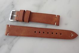 HANDGEFERTIGTES UHRENARMBAND AUS LEDER 18mm.
