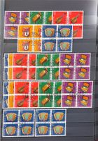 5 Alben mit hunderten gest. Viererblöcken 1964-2000 Schweiz