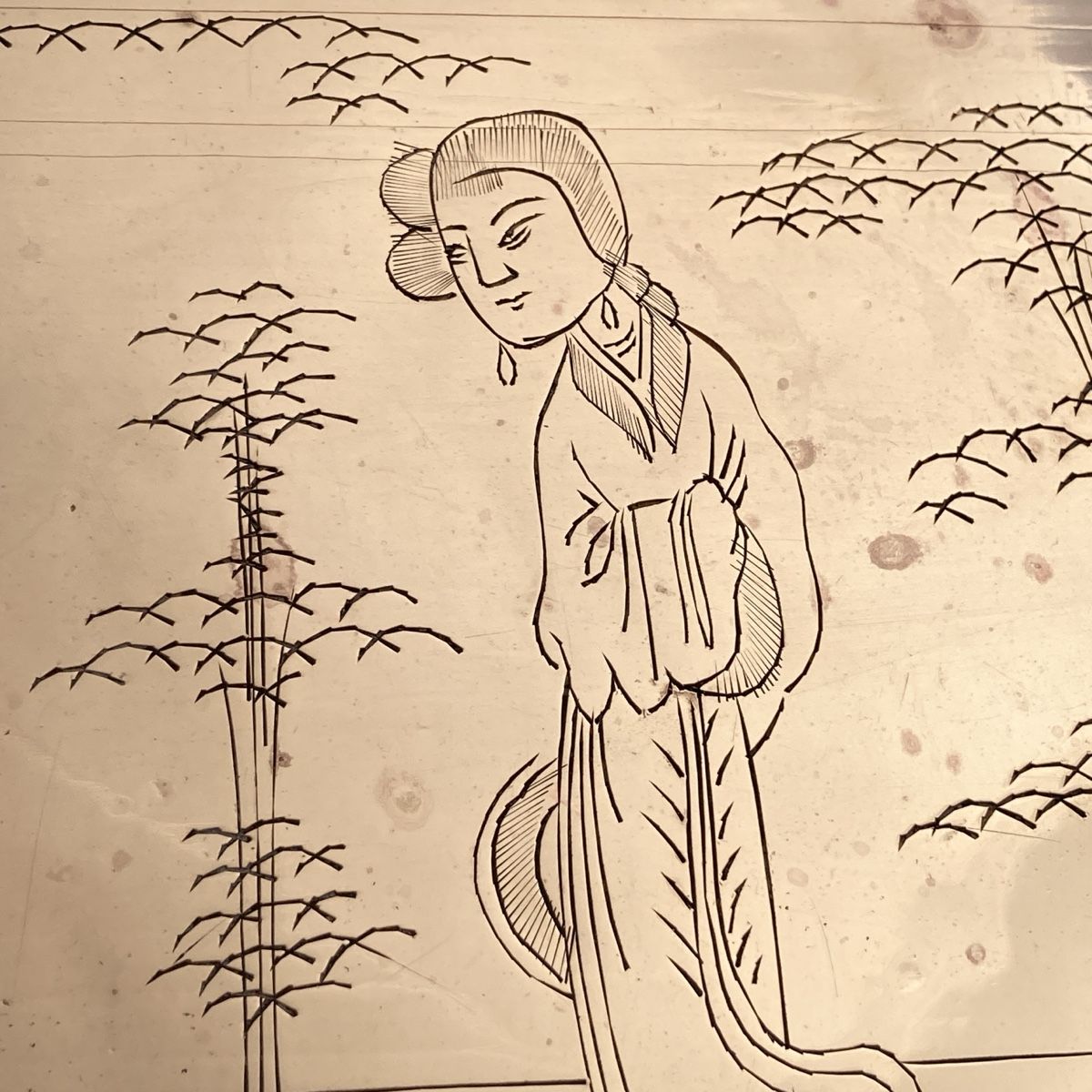 Piatti di portata: Chinesisches Paktong Opium Rauchtablett Bronze Tablett – Usato da Luzern venduto da downtonabbey 5