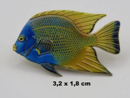 Ansteck Pin - BLAUKOPF KAISERFISCH - Emaille - 3,2x1,8cm
