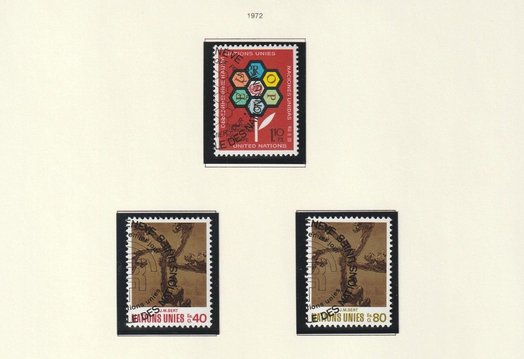 Tutti i francobolli: UNO - Marken in Schweizer Währung 1972 – Nuovo (secondo la descrizione) da Buttisholz venduto da wbr_wdw8 1