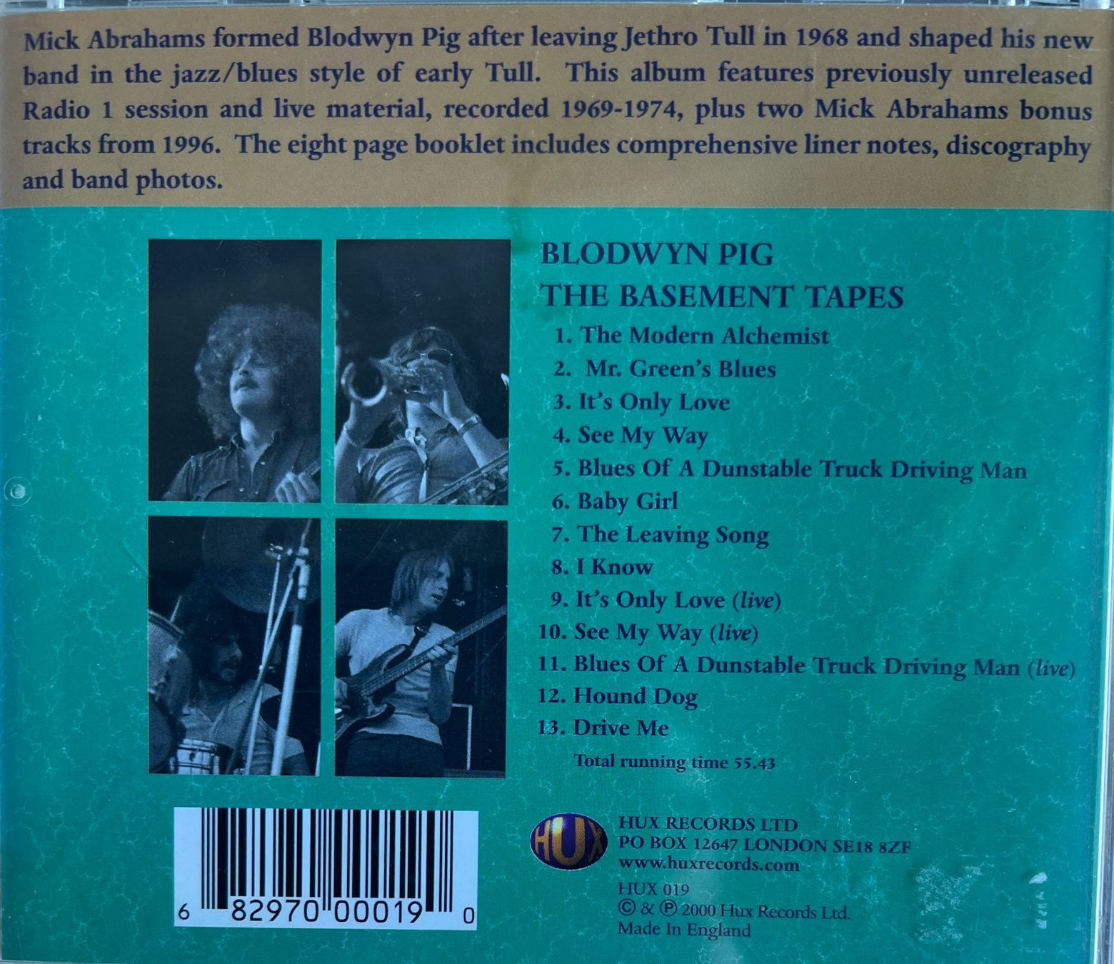 CD: BLODWYN PIG / The Basement Tapes – Usato da Bischofszell venduto da kustavi 1