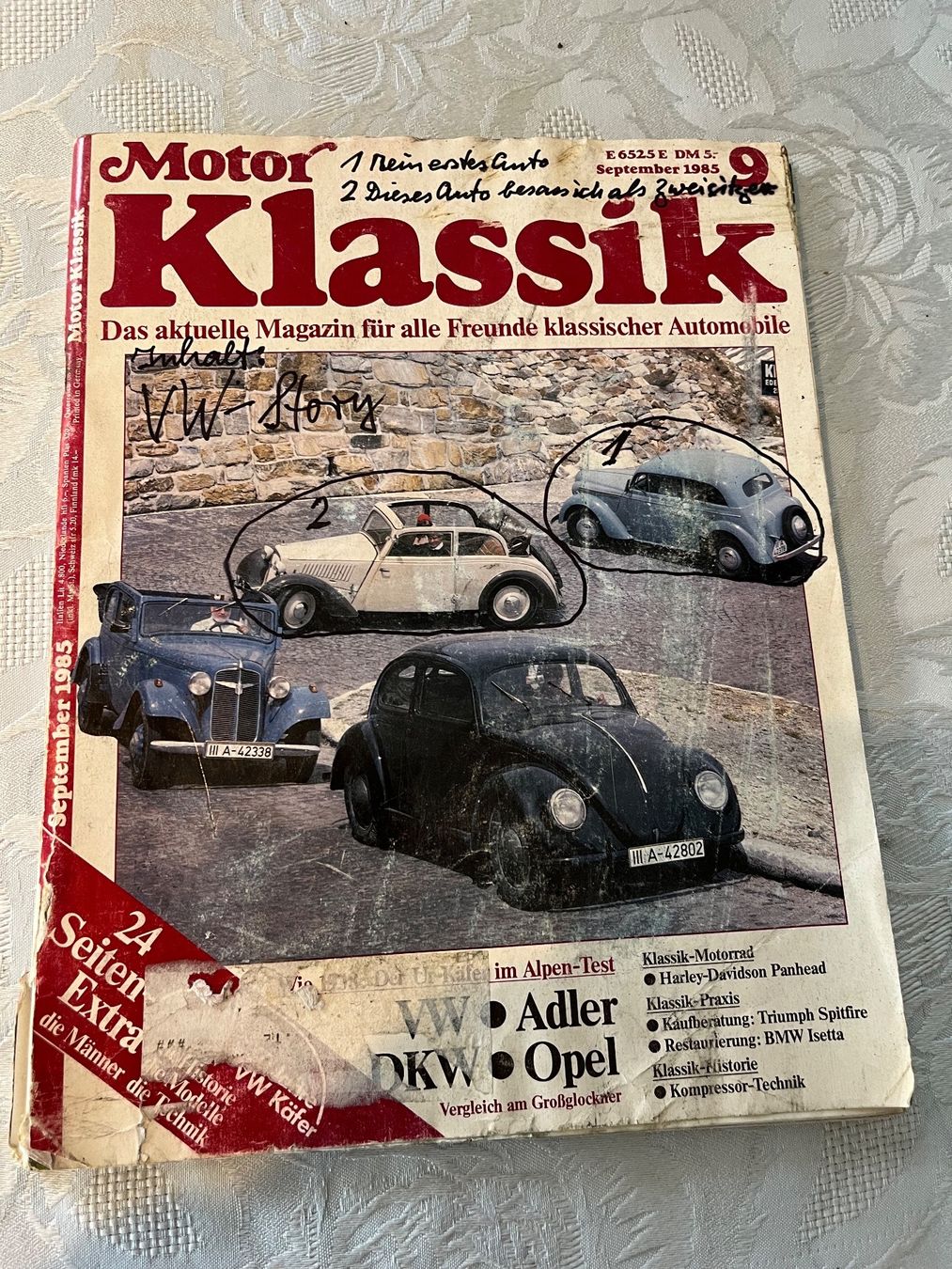 Riviste & Magazine: Zeitschrift Motor Klassik - September 1985 – Usato da Frenkendorf venduto da Fionchen