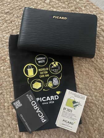 PICARD Geldbörse schwarz Leder neuwertig