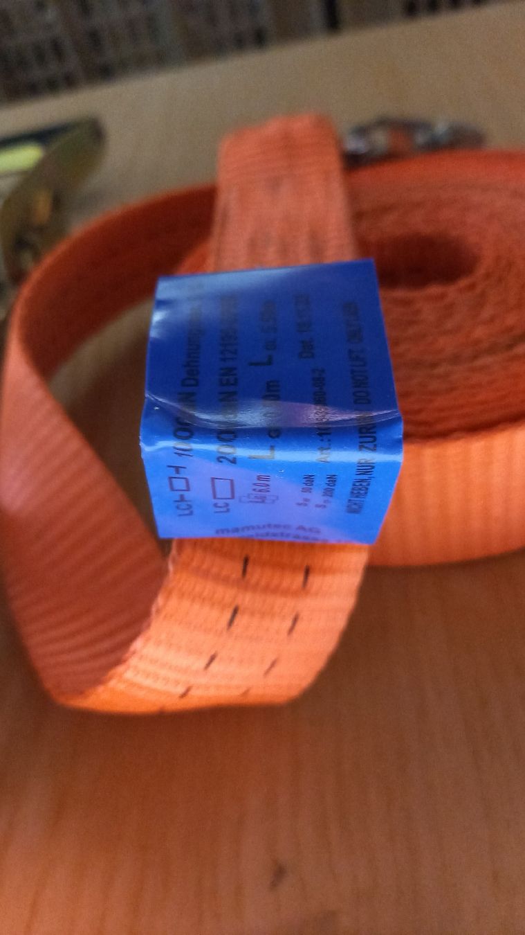 Bindegeräte: grossesSpannset Spanngurt Orange-Line 6m – Gebraucht aus St. Gallen von Bir_Rer