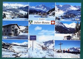 Julier-Route, Mehrbilderkarte, ungelaufen, Grossformat