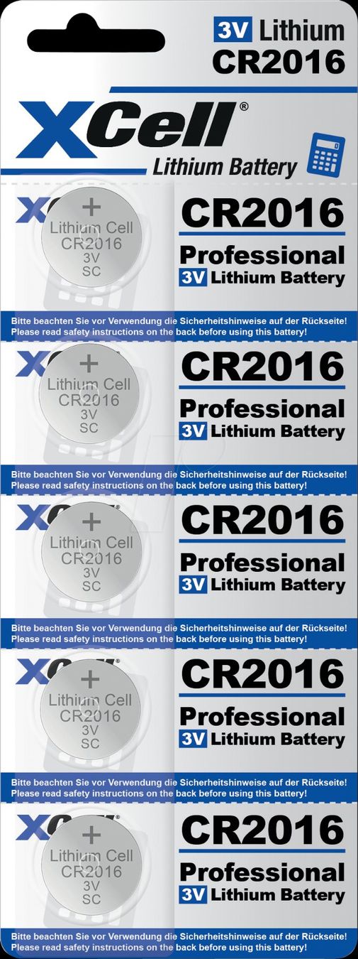 Caricatori & Batterie: Knopfzelle CR2016 Lithium (5Stk.) – Nuovo e nell'imballaggio originale da Oensingen venduto da Liquidations-Shop