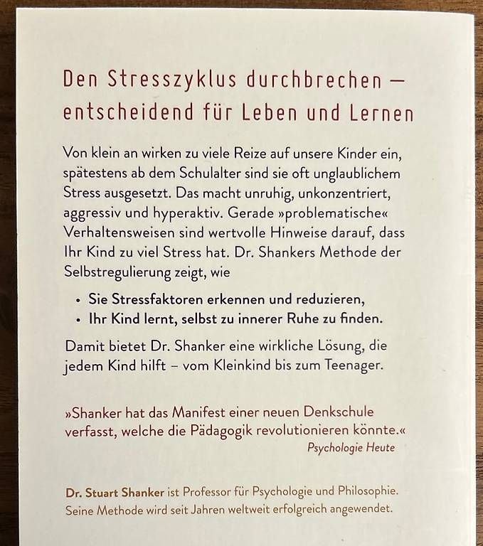 Bücher: Das überreizte Kind - Dr. Stuart Shanker – Gebraucht aus Zürich von Jeannine81 1