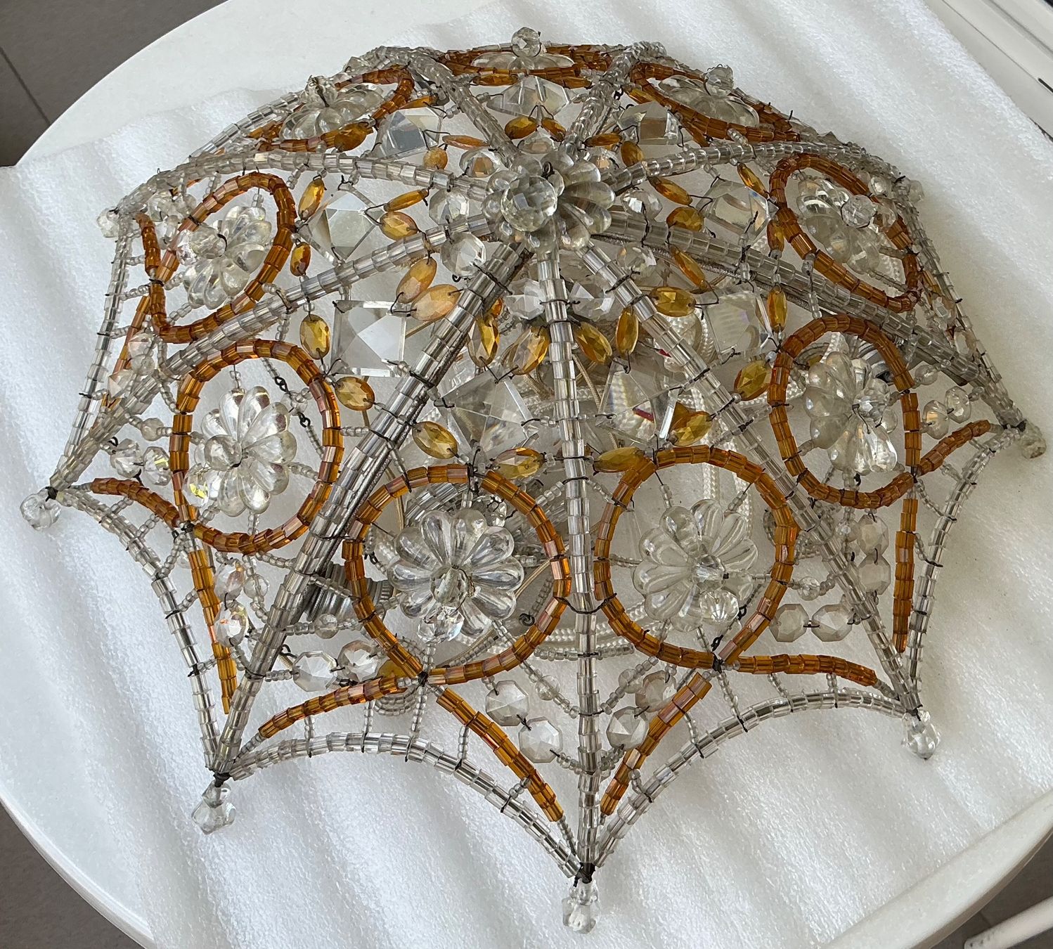 Lampadari & plafoniere: Antike Deckenlampe Murano - Blumen dreifarbig – Usato da Naters venduto da seidengut 2