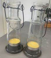 Windlichter im Glas-Design, 2 Stück,