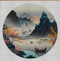 Perlen-Stickerei-DIY-Berglandschaft--kreativ-Bild-Perlen