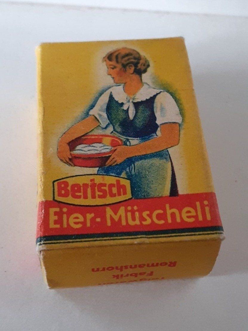 Giocattoli: Kaufmannsladen Verpackung antik - Eier Müscheli – Usato da Mörschwil venduto da lindaswunderkiste 2