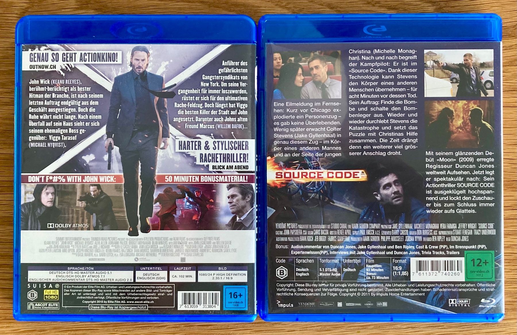 Tutti i DVDs: John Wick & Source Code (Reeves/Gyllenhaal/Monaghan/Farmiga) – Usato da Zürich venduto da Djmotionch 2