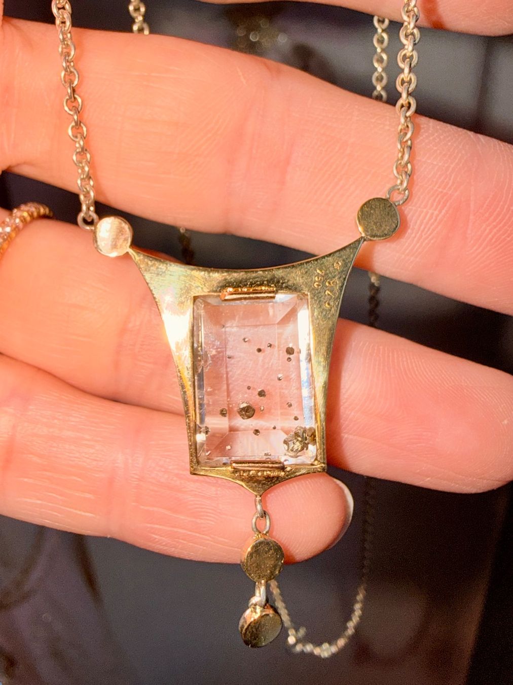 Catenine: Collier Tsavorites et Cristal – Nuovo e nell'imballaggio originale da St-Maurice venduto da Sandrinette123 2