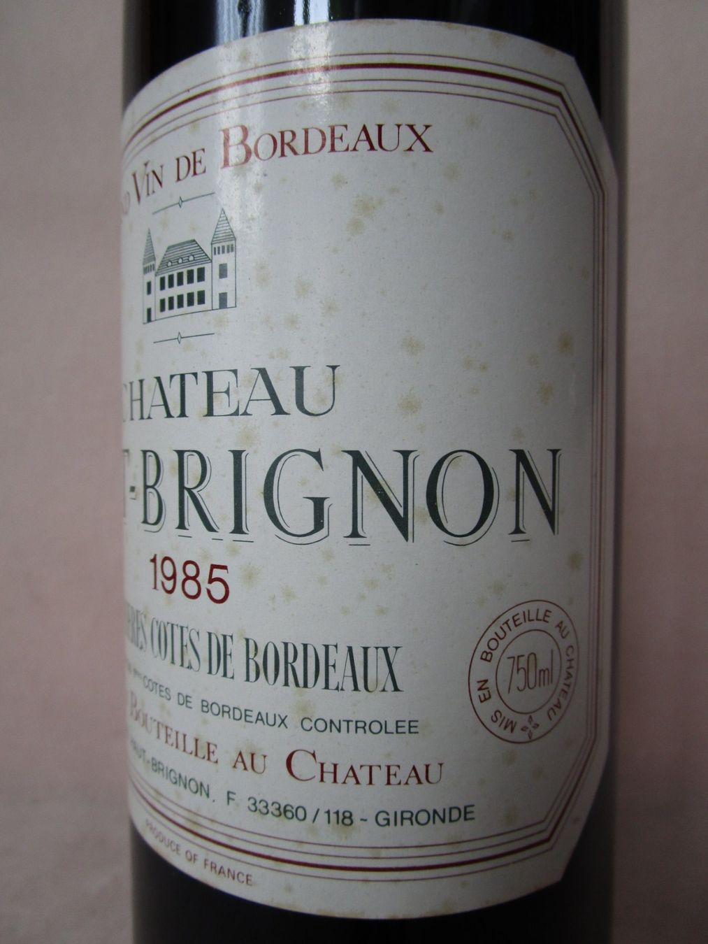 Wein: 1985 Chateau Haut-Brignon, Bordeaux – Neu (gemäss Beschreibung) aus Eschenbach SG von brocovin 3