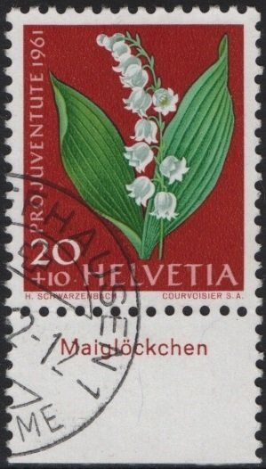 Tutti i francobolli: 20 Rp. Maiglöckchen mit TAB (deutsch) – Usato da Eglisau venduto da Chperfins