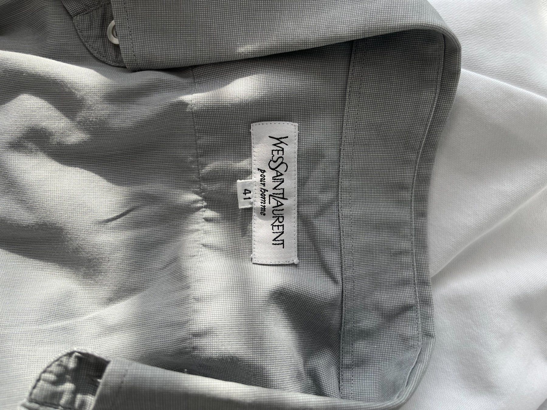 Saint Laurent Camicie: Yves Saint Laurent Grey Shirt – Usato da Zug venduto da Grc999 3