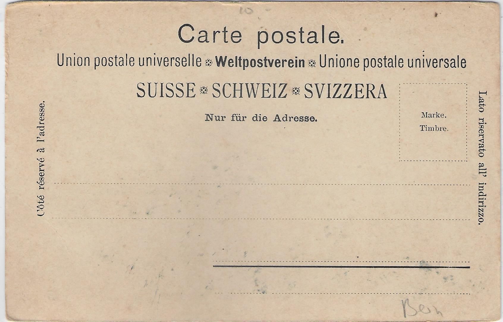 Cartoline postali: Gruss aus Meiringen 1900 – Usato da Ettingen venduto da Kartenplanet 1