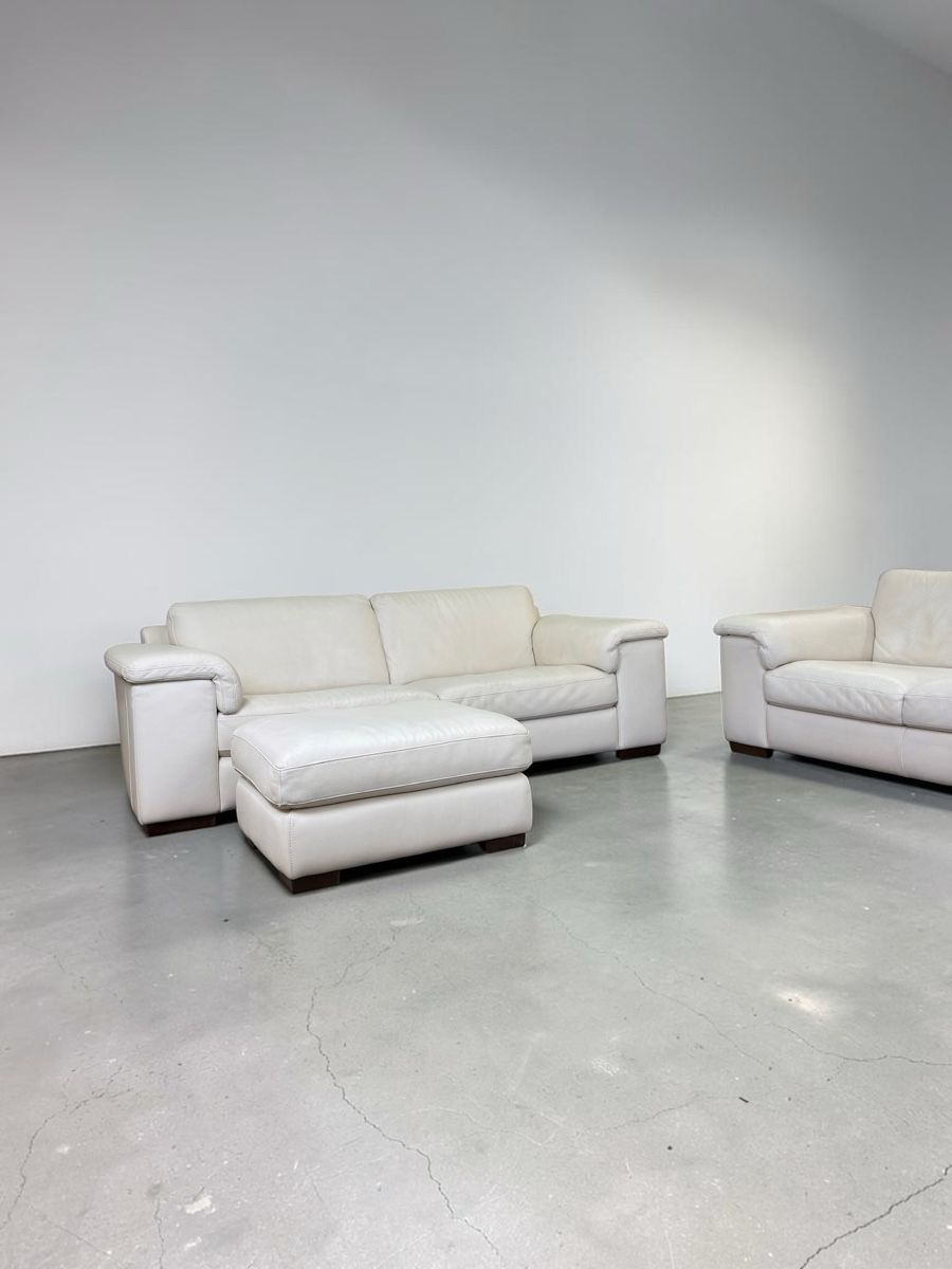 Natuzzi Divani: Natuzzi Brivido Sofagarnitur, echtes Nappaleder, Creme – Usato da Bachenbülach venduto da Sofalab.swiss 5