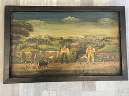 Appenzeller Bauernmalerei, Bild von Ernst Zürcher auf Holz