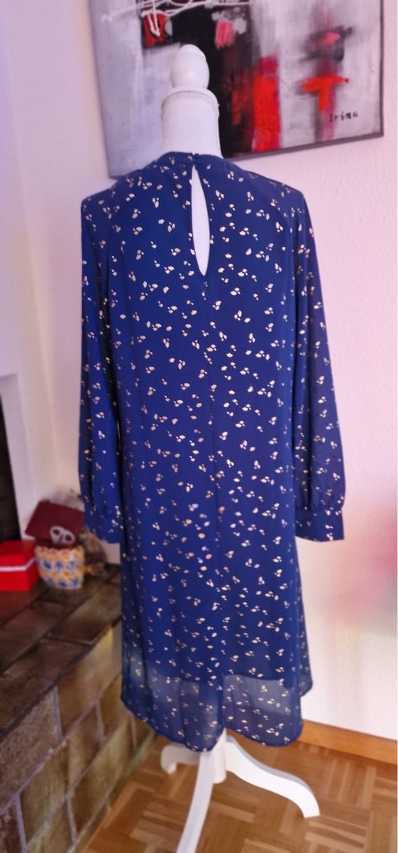 Kleider: Saint Tropez Kleid, blau gemustert, Grösse S, Herbst – Gebraucht aus St. Gallen von mania03 2