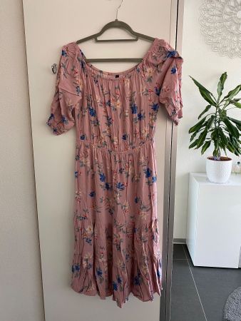 H&M Rosa Midi Kleid Gr. 42