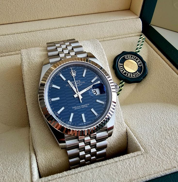 Rolex datejust best sale 41 jubilee blau