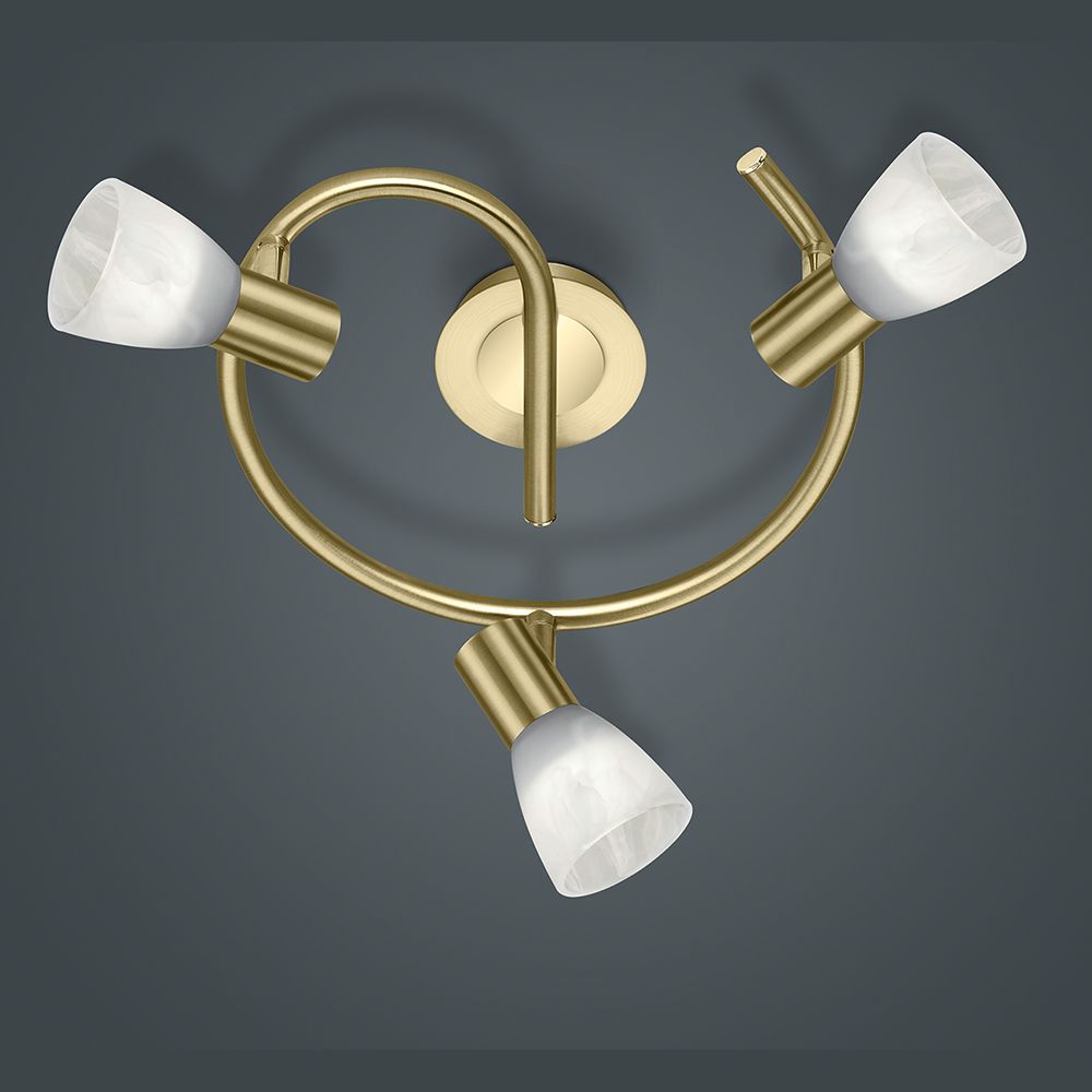 Lampade: LED Schnecke, 3 Spots, 30 cm Ø, Messing – Nuovo (secondo la descrizione) da Kreuzlingen venduto da Smart-Light