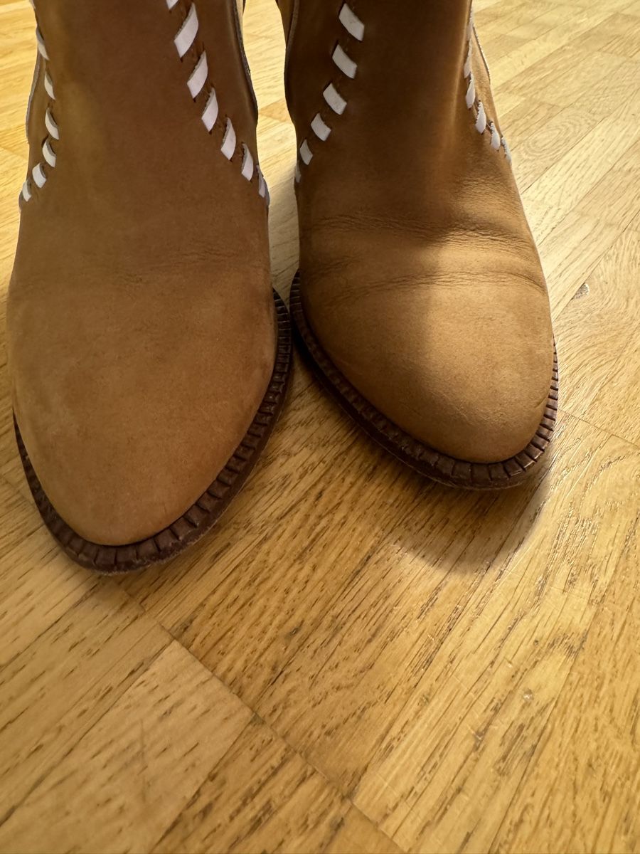 Navyboot Scarpe da donna: Navyboot Wildleder Stiefeletten Gr. 38, Camel – Usato da Steinhausen venduto da Mimirose114 5