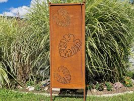 Trennwand Monstera Edelrost 52 x 165cm